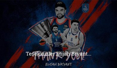 Anadolu Efes’te Elijah Bryant ile yollar ayrıldı