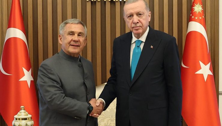 Erdoğan, Tataristan Cumhurbaşkanı Minnihanov ile görüştü